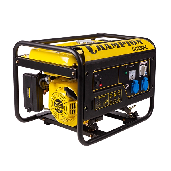 Champion GG3301C, Генератор, 2,8 3,1 кВт., 2*230 В16А, блок AVR, ручн запуск, 46 кг - фото1