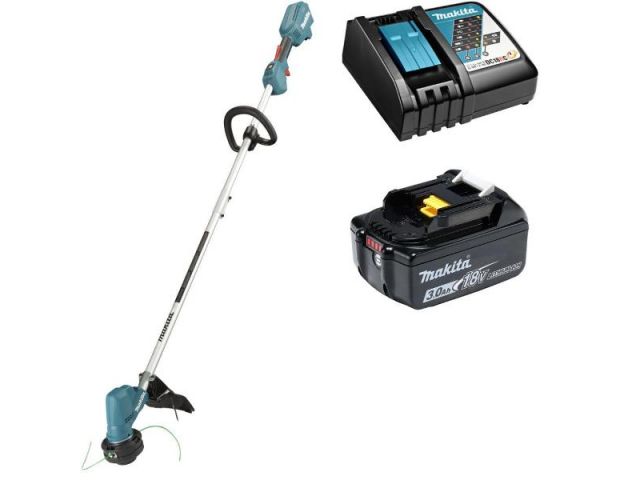 Триммер аккум. Makita DUR192LRF в кор. (18.0 В,1 акуум 3.0 Ач, 30 см, с головкой, быстрое зарядное DC18RC)