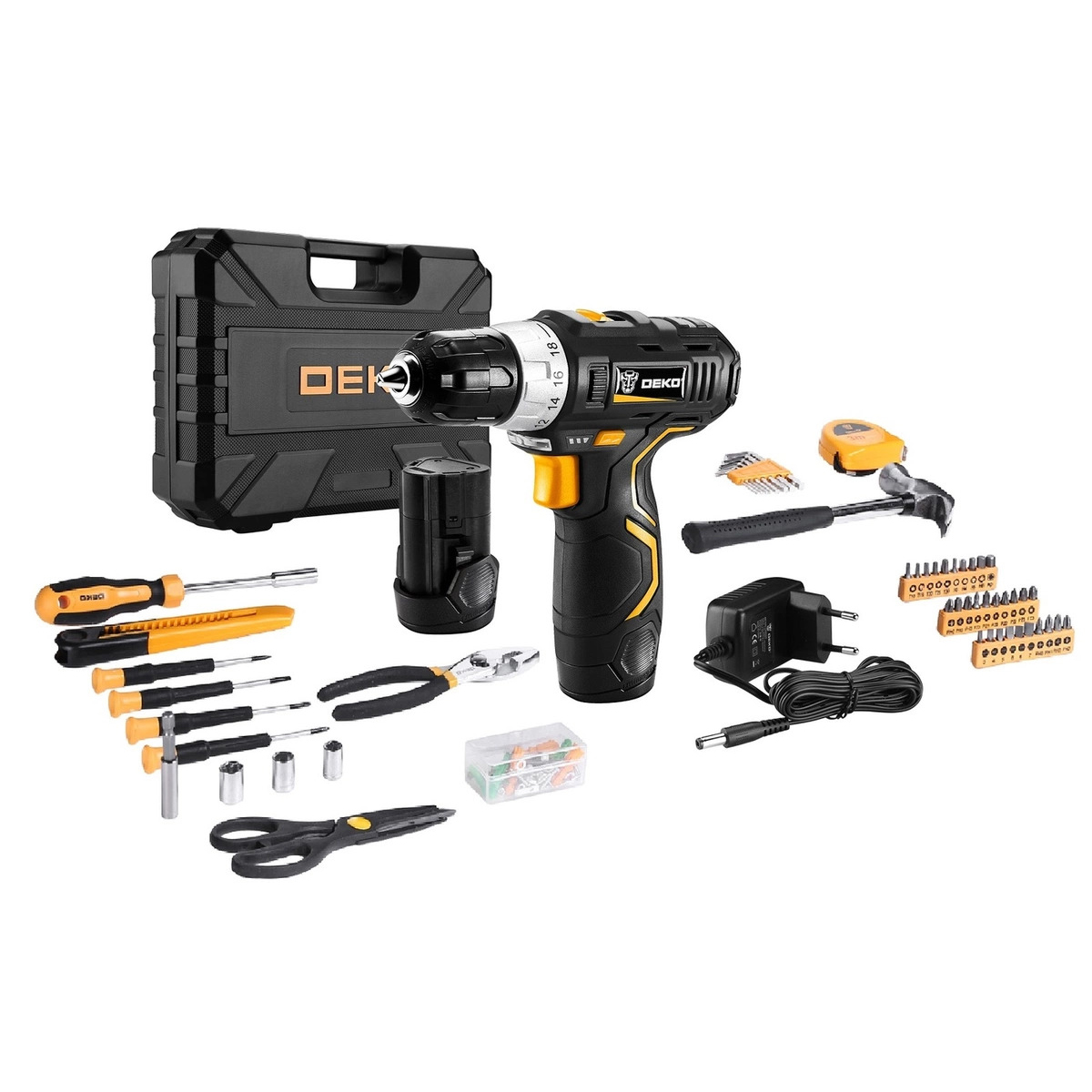 Дрель-шуруповерт аккумуляторная DEKO GCD12DU3 SET 104