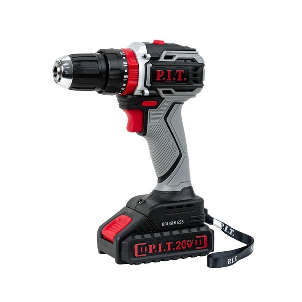 P.I.T. PSR18-D4, Дрель ударная аккумуляторная,20 В, 0-450/1450 об/мин, 2 Li акк., 40Нм - фото1