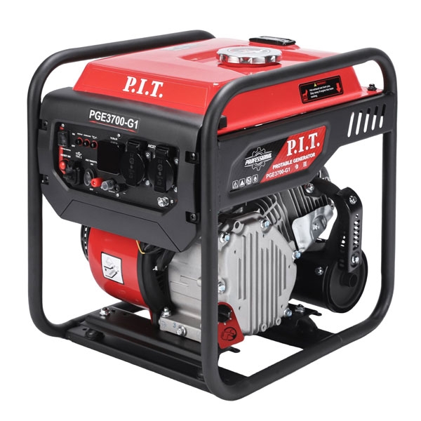 PIT PGE3700-G1, Генератор бензиновый инверторный P.I.T. PGE3700-G1 (3,7/3,5 кВт, 223см?, 4 такт, 2х220В, 12В, 15А)