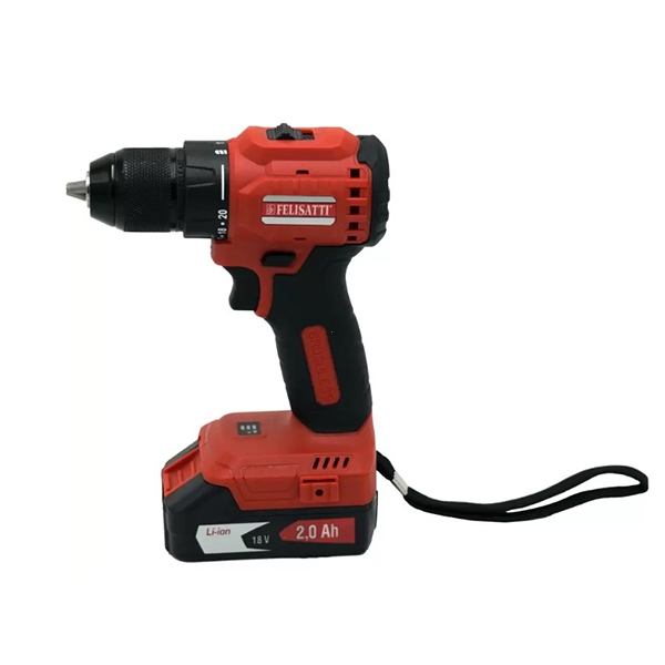 Felisatti FT1902 Felisatti, Аккумуляторная дрель-шуруповерт, 18 В, 13 мм, металлический патрон, ЗУ разъемного типа,бещеточный двигатель - фото1