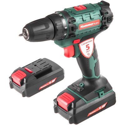 Hammer Flex ACD180Li, Дрель-шуруповерт аккум., 18В/1,5 Ач Li-Ion, 35 Нм, кейс, 2 АКБ - фото2
