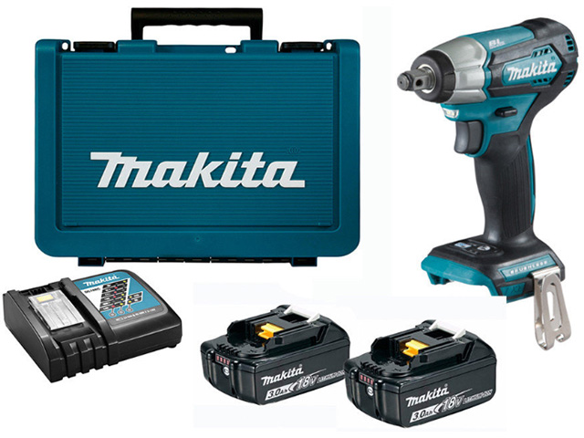 Makita DTW181RFE, Гайковерт ударный аккумуляторный, BL-motor, 18В/3,0 Ач li-ion, 180Нм, кейс - фото1