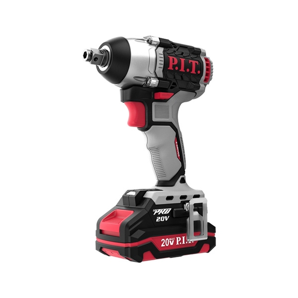 P.I.T. PIW20H-300B/1, Гайковерт ударный бесщеточный аккумуляторный, Li-ion, 20В., 300 Нм., 0-1200/0-1900/0-2400 об/мин, 1 АКБ и ЗУ, кейс - фото1