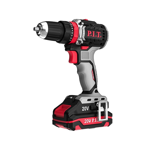 P.I.T. PSB20H-10C/1, Дрель ударная бесщеточная аккумуляторная X-DRIVER, 20В, 40Нм, патрон 10 мм, 2ск, АКБ 2Ач, ЗУ, кейс - фото1