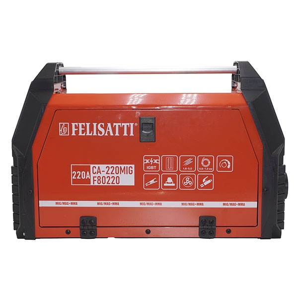 Felisatti СА-220MIG Felisatti(822.5.1.00), Сварочный аппарат инверторный, 20-220А,потр. 55,7 А /6100 Вт, ММА 20,8-27,2 В, 0,8-1,2 мм