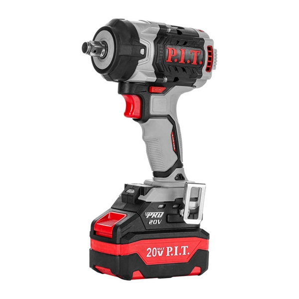P.I.T. PIW20H-600A/2, Гайковерт IMPACT аккум. бесщеточный, 20В, 600Нм, 1/2", 3ск, 0-2800уд/мин,2х4Ач