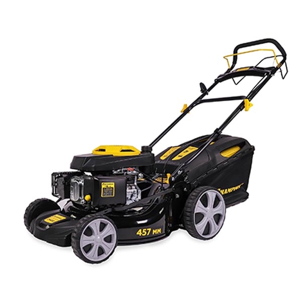 CHAMPION LM4630, Газонокосилка бензо самоходная, 3кВт4,1 лс., травосбор. 60л., шир.захвата 460мм., выс 25-75мм., 33,5 кг - фото1 CHAMPION LM4630, Газонокосилка бензо самоходная, 3кВт4,1 лс., травосбор. 60л., шир.захвата 460мм., выс 25-75мм., 33,5 кг - фото1