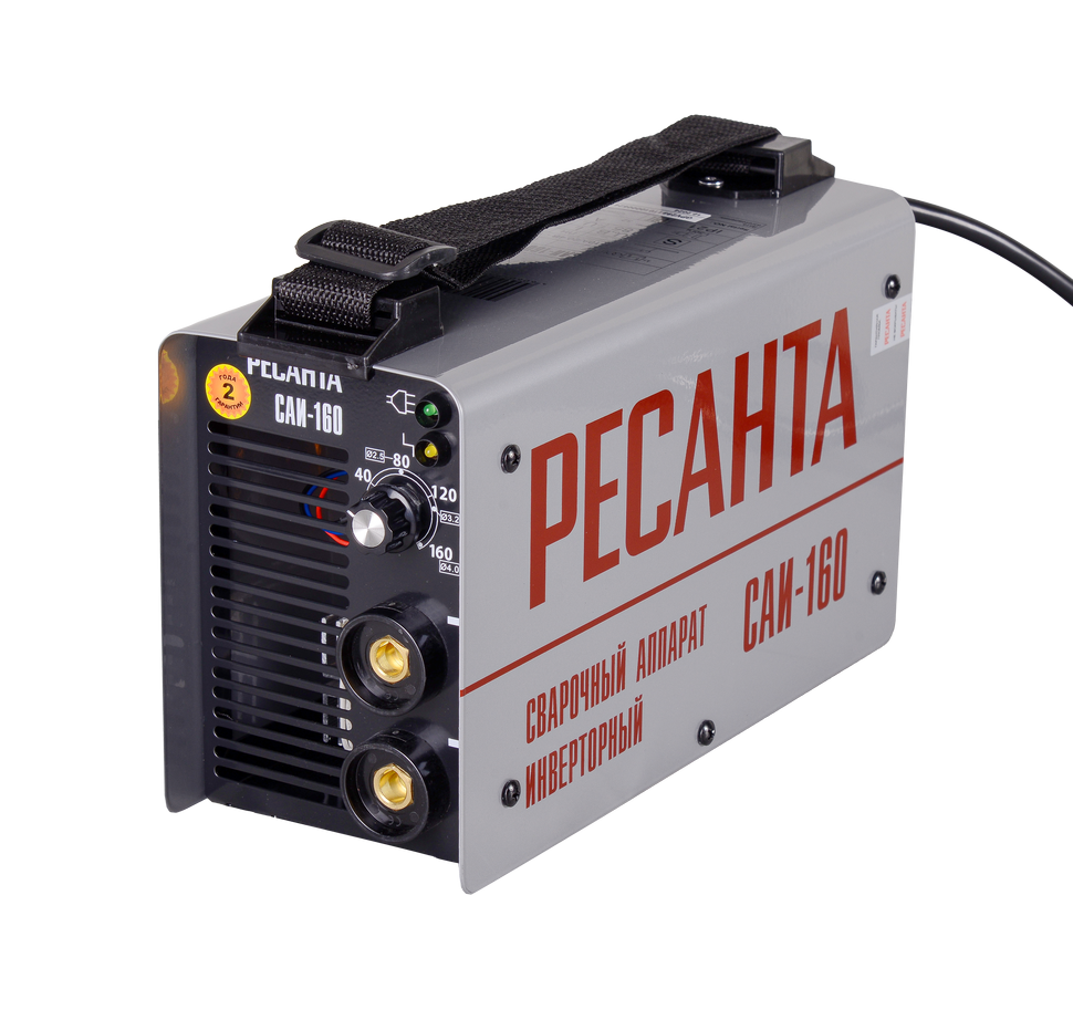 РЕСАНТА САИ 160, Сварочный аппарат инверторный Ресанта САИ 160, инвертор, MMA, 140 - 260В, 10 – 160 А, ПВ - 70% РЕСАНТА САИ 160, Сварочный аппарат инверторный Ресанта САИ 160, инвертор, MMA, 140 - 260В, 10 – 160 А, ПВ - 70%