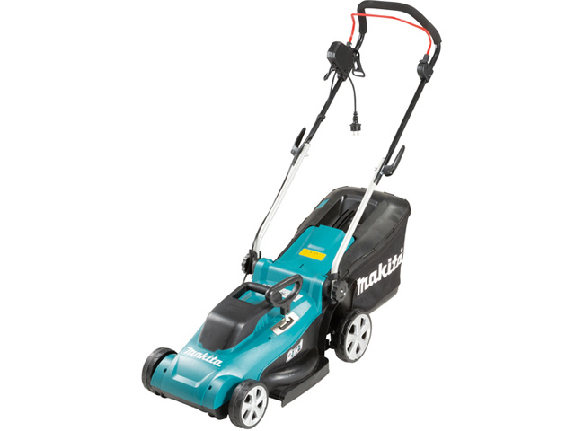 Makita ELM3720, Газонокосилка электрическая, 1,4 кВт, пластиковая дека 37 см, 40 л - фото1 Makita ELM3720, Газонокосилка электрическая, 1,4 кВт, пластиковая дека 37 см, 40 л - фото1
