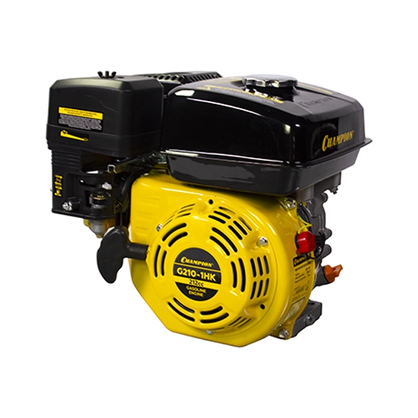 CHAMPION G210-1HK, Двигатель бензин.,с горизонт. валом, 7л.с./3600об/мин., 212 см.куб., диаметр 19мм шпонка - фото1