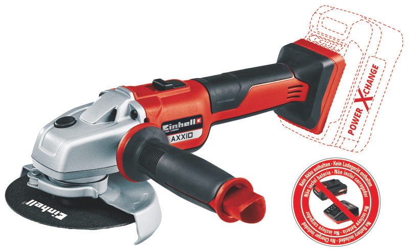 Einhell AXXIO PXC, Углошлифмашина аккумуляторная (болгарка), без АКБ и ЗУ, арт 4431140  - фото1