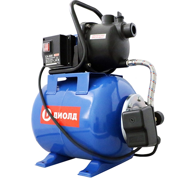 ДИОЛД СН-800, Станция насосная, 800Вт., 50л/мин., всасыв.7м., подъем 40м. - фото1 ДИОЛД СН-800, Станция насосная, 800Вт., 50л/мин., всасыв.7м., подъем 40м. - фото1