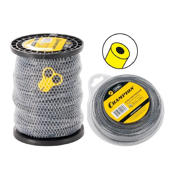 CHAMPION C7110, Корд трим. Round PRO 5,0 мм*84 м(круглый 2к)+нож - фото1 CHAMPION C7110, Корд трим. Round PRO 5,0 мм*84 м(круглый 2к)+нож - фото1