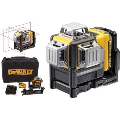 Dewalt DCE089D1R-QW, Cамовыравнивающийся КРАСНЫЙ лазерный уровень 360° горизонтальная и 2 х 360° вертикальные проекции, 10.8В - фото1 Dewalt DCE089D1R-QW, Cамовыравнивающийся КРАСНЫЙ лазерный уровень 360° горизонтальная и 2 х 360° вертикальные проекции, 10.8В - фото1