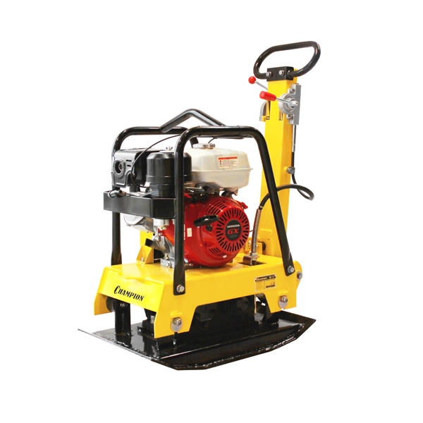 CHAMPION PC1645RH, Виброплита с бензин.двигателем,6,6кВт., 30,5 кН., 73*45*50см., 405м2/час, бак 10л, HondaGX270, реверс - фото1