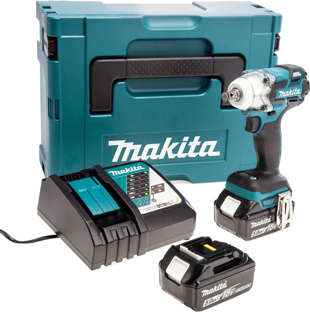 MAKITA DTW285RTJ Гайковерт аккум. в MakPac-2 (18V, 2*5.0Ah, 280 Нм, патрон 1/2",Bl-motor, 3 скор.)