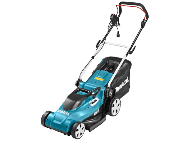 Makita ELM4120, Газонокосилка электрическая, 1,6кВт, пластиковая дека, 41 см, сбор травы в травосбор. 45л (Makita ELM 4120) - фото1 Makita ELM4120, Газонокосилка электрическая, 1,6кВт, пластиковая дека, 41 см, сбор травы в травосбор. 45л (Makita ELM 4120) - фото1