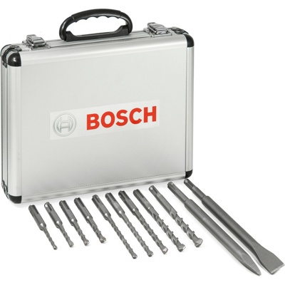 Bosch 2.608.578.765  Набор зубил и буров Mixed Set в чемодане 9 буров и 2 зубила