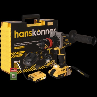 HCD1865BLC Шуруповерт Hanskonner HCD1865BLC