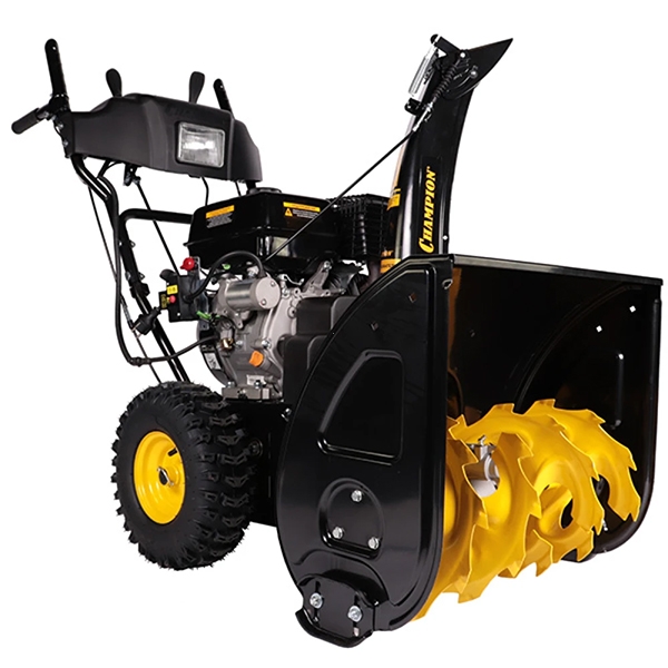CHAMPION ST861E, Снегоотбрасыватель,10 л.с.,61см,6F/2R колеса, 4 л, эл.стартер, фара, обогрев, зимний дв. - фото1