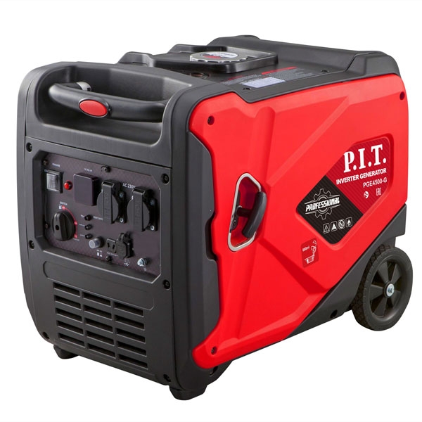 PIT PGE4500-G, Генератор бензиновый инверторный P.I.T. PGE4500-G (4,5/4,2 кВт, 236см?, 4 такт, 2х220В, 12В, 18,3А)