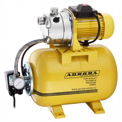 Aurora AGP 800-25 INOX, Насосная станция, 800 Вт, 3200 л/ч, H=38 м, 24л, всасывание - 8м - фото1 Aurora AGP 800-25 INOX, Насосная станция, 800 Вт, 3200 л/ч, H=38 м, 24л, всасывание - 8м - фото1