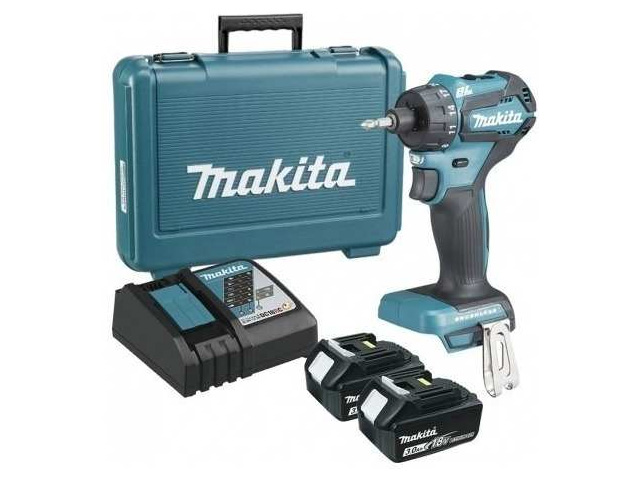 Makita DDF083RFE, Аккумуляторный шуруповерт бесщеточный, 18.0 В/3.0 А/ч Li-Ion х 2 шт, 23/40 Нм, 2 АКБ, кейс - фото1