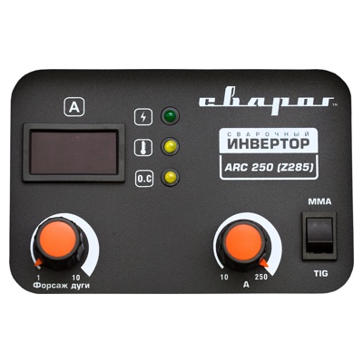 Сварог ARC 250 (Z285), Сварочный инвертор (MMA), 380В, 10–250 А, ПН 80%, 8,8 кВА, эл. до 5 мм, 13 кг - фото2 Сварог ARC 250 (Z285), Сварочный инвертор (MMA), 380В, 10–250 А, ПН 80%, 8,8 кВА, эл. до 5 мм, 13 кг - фото2