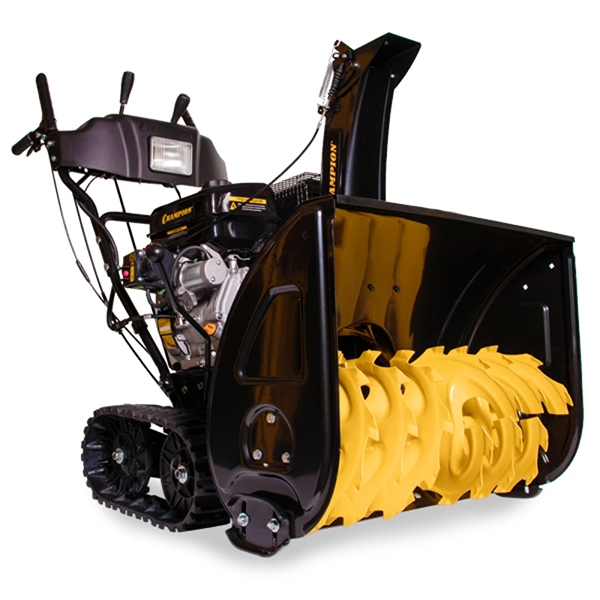 CHAMPION STT1171E, Снегоотбрасыватель, 12 л.с., 70см, 6F/2R гусеницы, бак 5,5 л., эл.стартер, фара, обогрев зимн.дв. - фото1