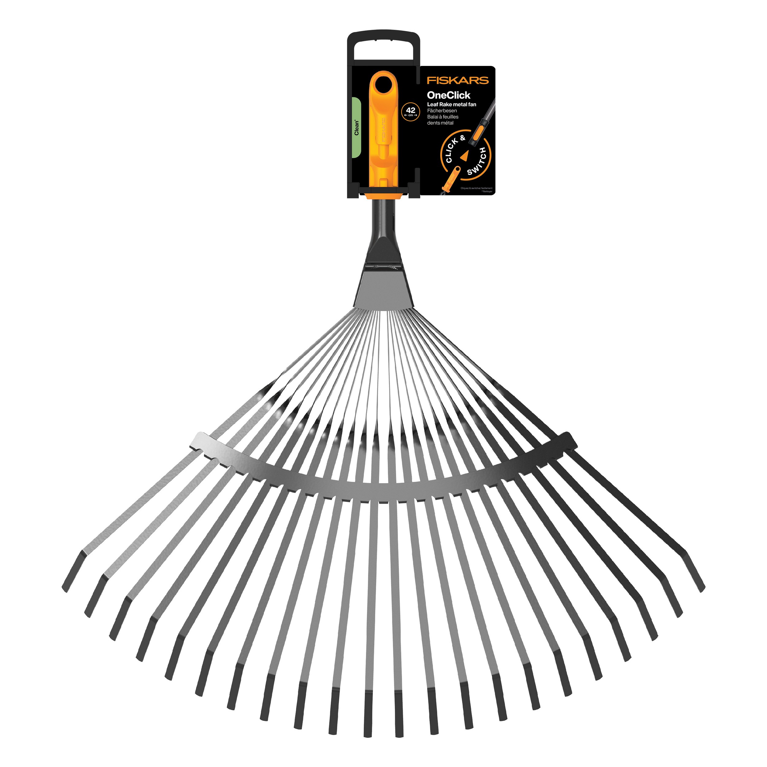 Грабли веерные мет. для листьев OneClick FISKARS Грабли веерные мет. для листьев OneClick FISKARS