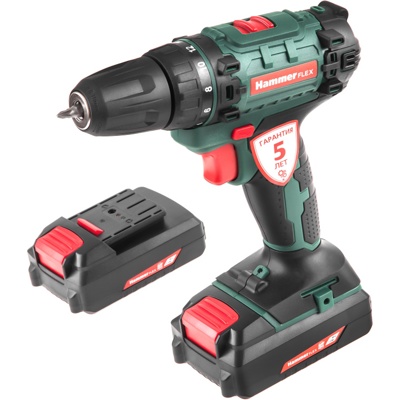 Hammer Flex ACD140Li, Дрель-шуруповерт аккумуляторная, 14,4В 2x1.5Ач Li-ion, 0-350/0-1250об/мин, 31Нм, кейс, 2 АКБ - фото2