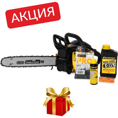 CHAMPION A240-16, Бензиновая цепная пила, 1,7 кВт, 16"/400 мм, 12500 об/мин - фото1