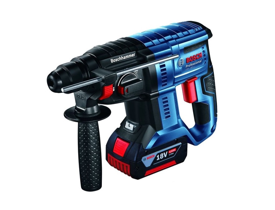 Перфоратор SDS-plus Bosch GBH 180-LI (1акк. 4,0 A/h) 2,0 Дж (5сверл 5X 6,6,8,8,10) чем 0.615.990.M9C