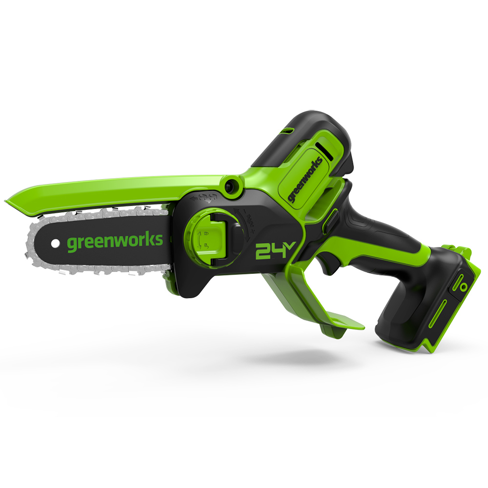 Greenworks GD24CSMNX (2008707), Цепная мини пила аккумуляторная Арт. 2008707, 24V, 15см, бесщеточная, без АКБ и ЗУ