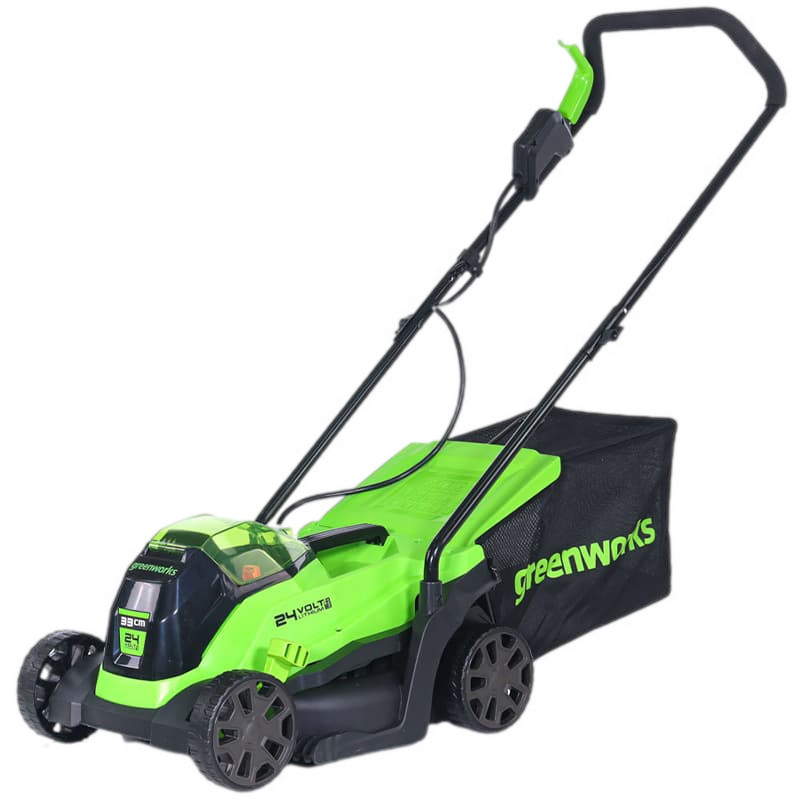 Greenworks GD24LM33 (2516107), Газонокосилка аккумуляторная Арт. 2516107,  24V, 33 см, бесщеточная, без АКБ и ЗУ