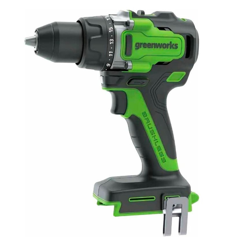 Greenworks GD24DD140 (3707607), Дрель-шуруповерт ударная аккумуляторная Арт. 3707607,  24V, 140 Нм, бесщеточная, без АКБ и ЗУ