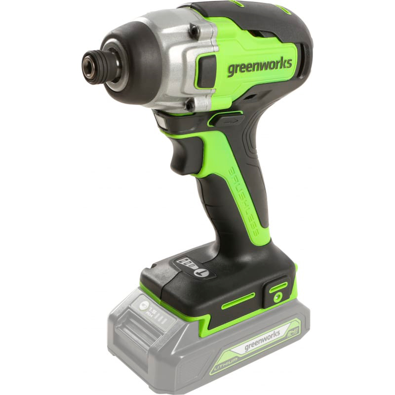 Greenworks GD24ID3 (3802807), Винтоверт ударный аккумуляторный Арт. 3802807, 24V, бесщеточный, без АКБ и ЗУ