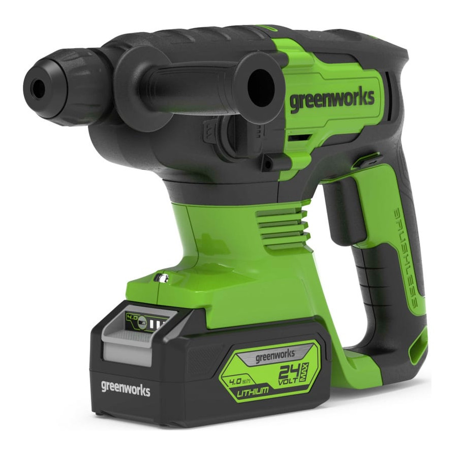 Greenworks GD24SDS2K4 (3803007UB), Перфоратор аккумуляторный бесщеточный Арт. 3803007UB,  2 ДЖ, 24V, c 1хАКБ 4 Ач и ЗУ в сумке