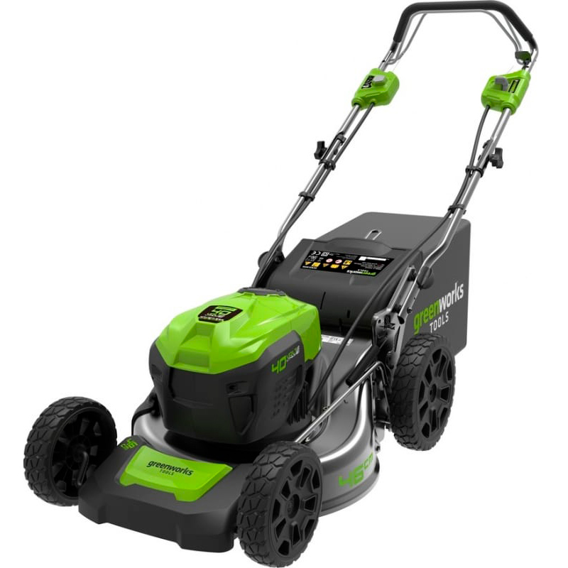 Greenworks GD40LM46SPK4 (2506807UB), Газонокосилка аккумуляторная Арт. 2506807UB, 40V, 46см, самоходная, бесщеточная, c 1хАКБ 4 Ач и ЗУ