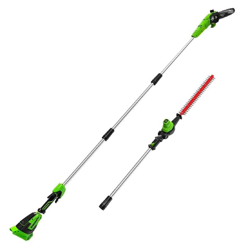 Greenworks G40PSH (1303907), Высоторез-Кусторез аккумуляторный Арт. 1303907, 2 в 1, 40V, без АКБ и ЗУ