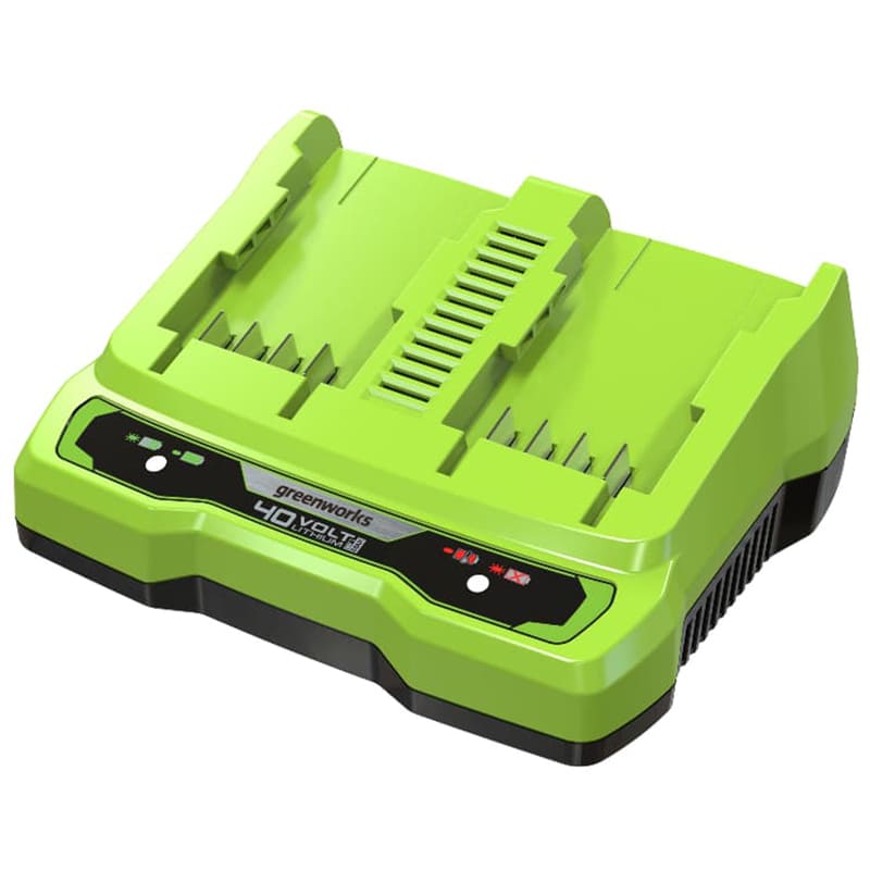 Greenworks G40UC8 (2938807), Быстрое зарядное устройство для 2-х аккумуляторов Арт. 2938807,40V - фото1 Greenworks G40UC8 (2938807), Быстрое зарядное устройство для 2-х аккумуляторов Арт. 2938807,40V - фото1