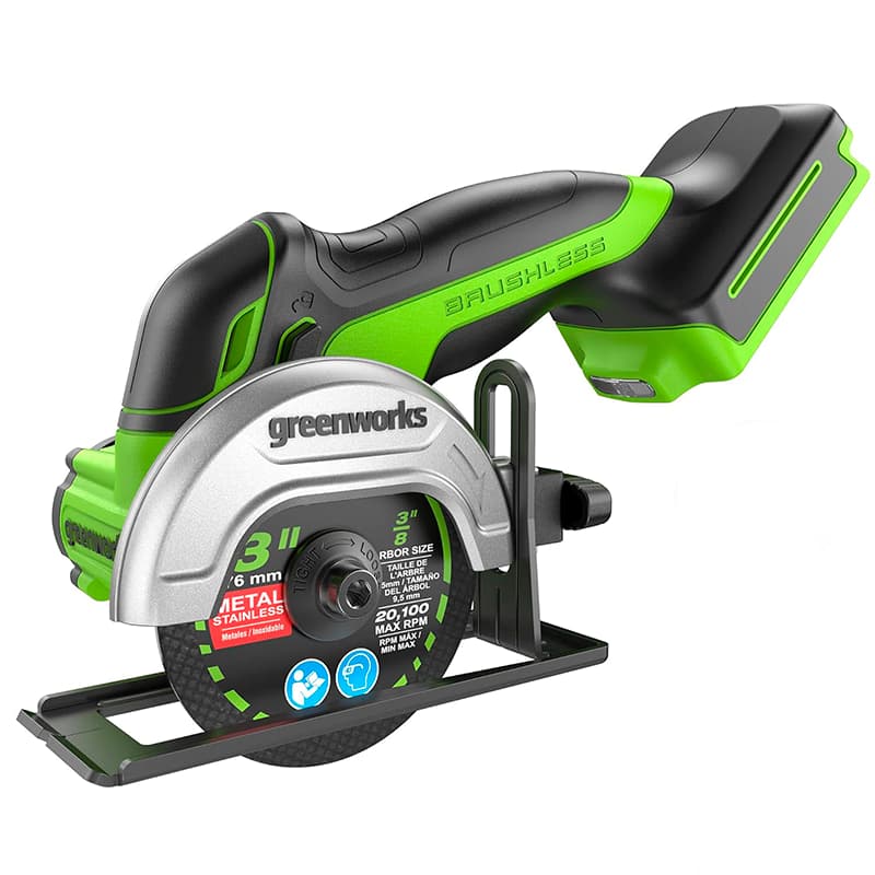 Углошлифовальная машина аккумуляторная Greenworks 3402007 24V, бесщеточная, 76 мм, без АКБ и ЗУ
