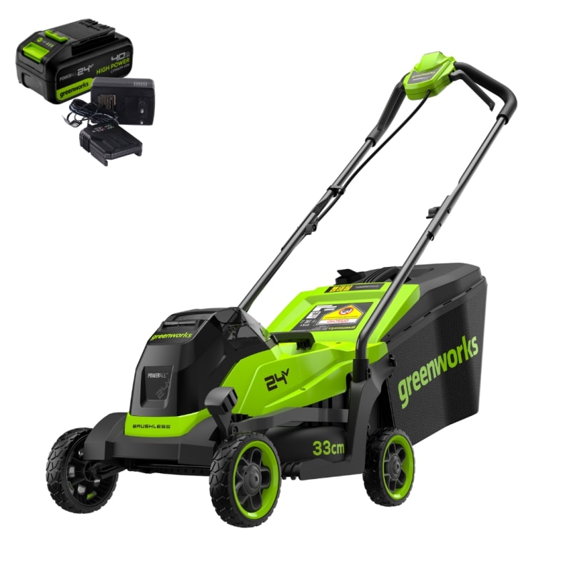 Газонокосилка аккумуляторная Greenworks 24V GD24LM331 (без АКБ и ЗУ) 33см, 2520607