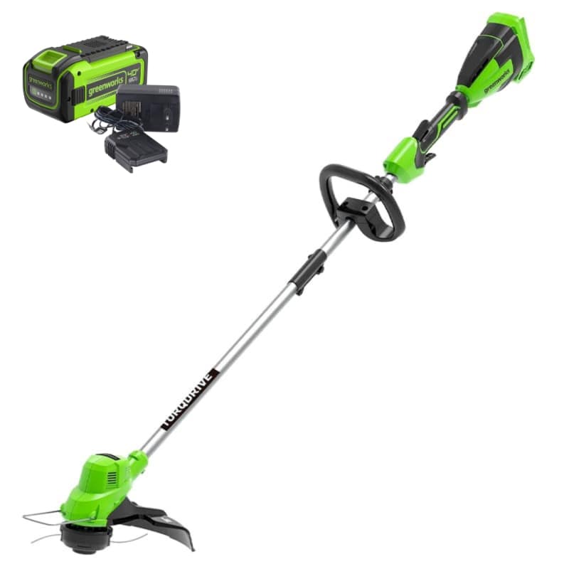 Триммер аккумуляторный Greenworks 40V GD40LT (1хАКБ 8Ач и ЗУ) 38 см, 2112207UH