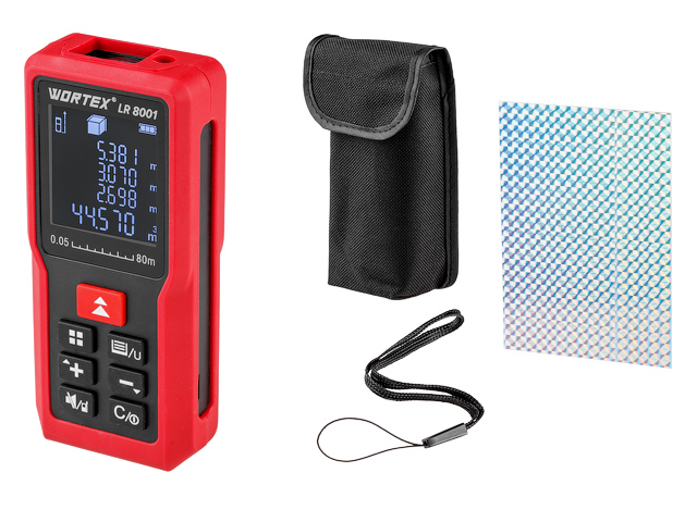 Дальномер лазерный WORTEX LR 8001 в кор., 0.05 - 80 м, +/- 2 мм/м - фото1