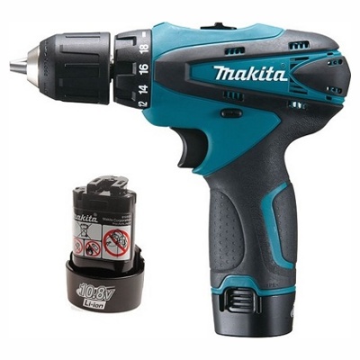 Makita DF330DWE, аккумуляторный шуруповерт, 10,8, кейс, 2 аккумулятора (Makita DF 330 DWE) - фото2