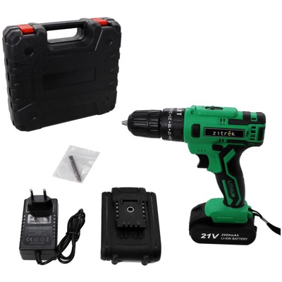 Дрель-шуруповерт аккумуляторная ударная Zitrek Green Impact 21V - фото1