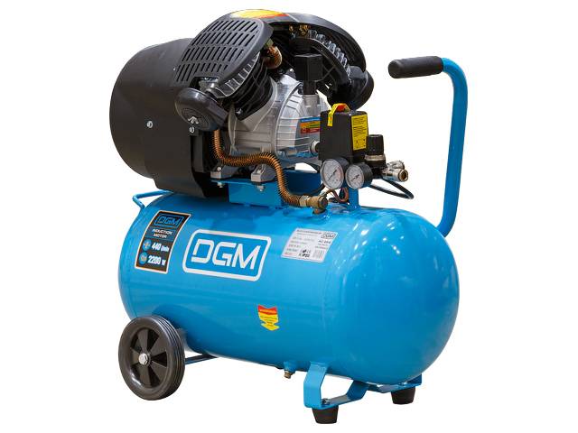 Компрессор DGM AC-254 (440 л/мин, 8 атм, коаксиальный, масляный, ресив. 50 л, 220 В, 2.20 кВт) - фото1